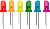 free vector Rainbow Of Light Emitting Diodes clip art