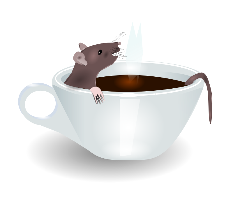 free vector Rat in coffee