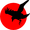 free vector Raven On Red clip art