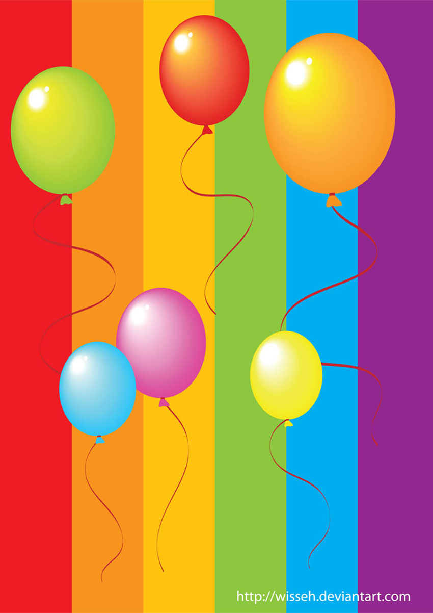 free vector Realistic Colorful Balloons