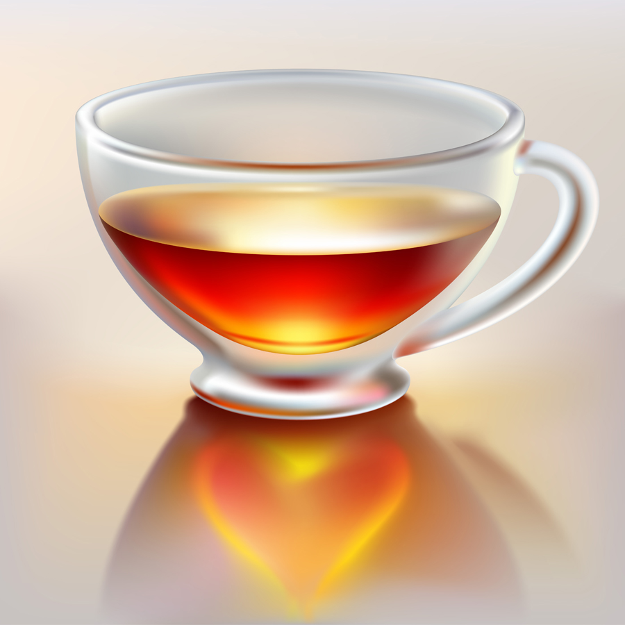 teacup silhouette vector