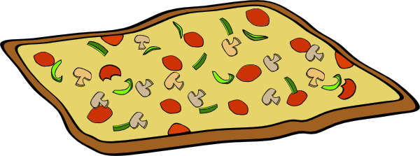 free vector Rectangular Veggie Pizza clip art
