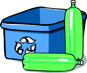 free vector Recycling Bin And Bottles clip art
