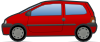 free vector Red And Green Renault Twingo clip art