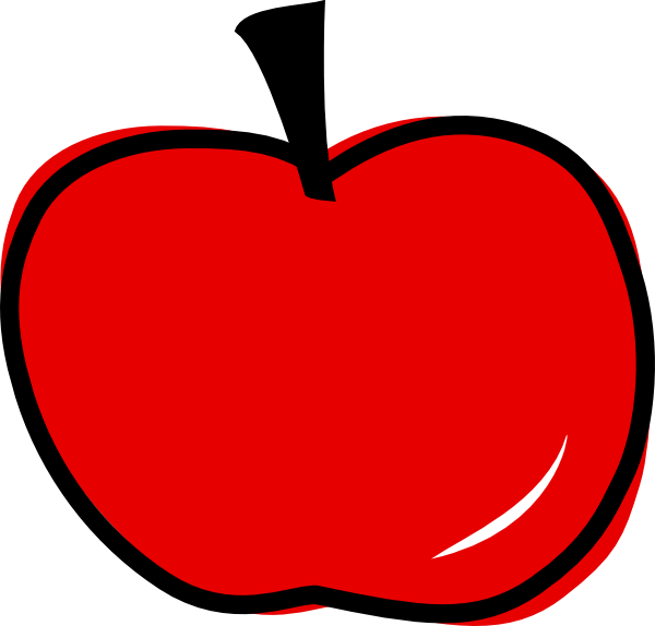 red apple clipart