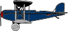 free vector Red Blue Biplane clip art
