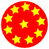 free vector Red Circle With Stars clip art