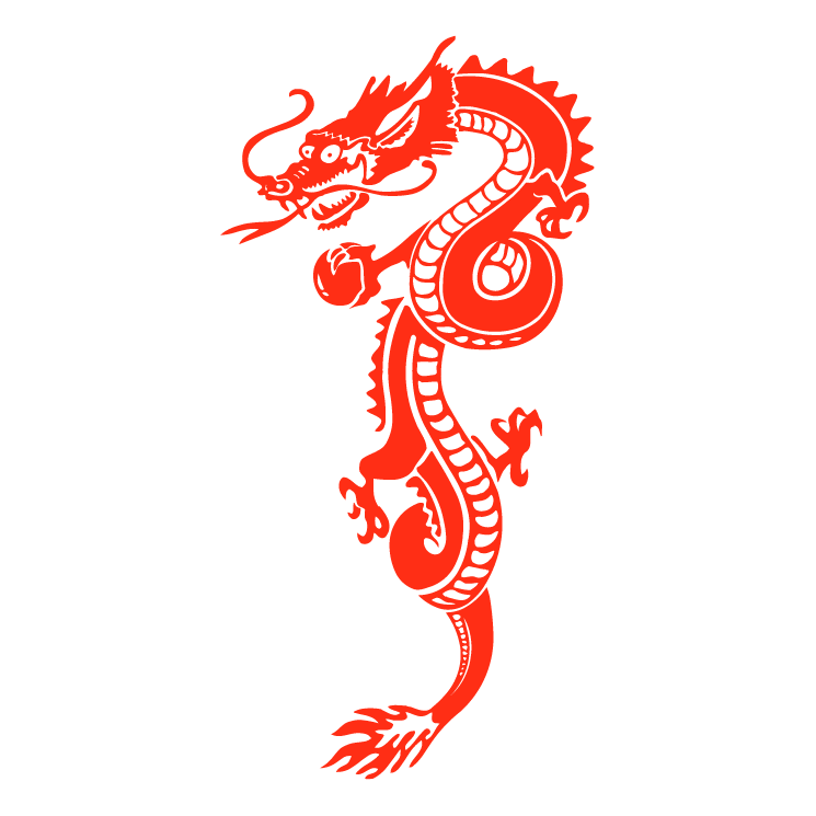 free vector Red dragon