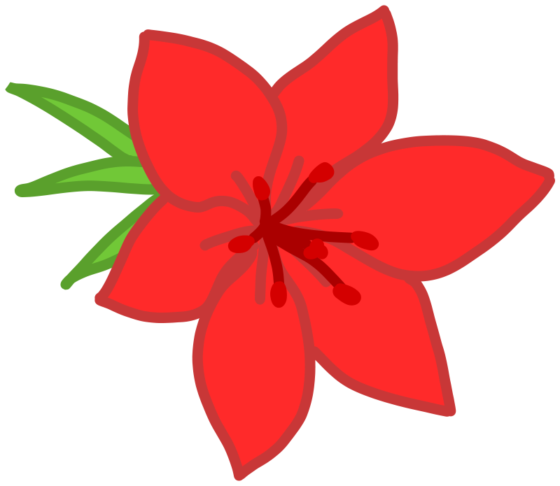 free vector Red flower