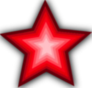 free vector Red Gradient Star clip art