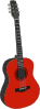 free vector Red Guitar clip art