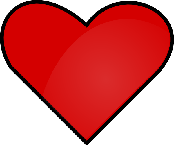 free vector Red Heart clip art