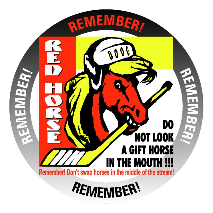 free vector Red horse