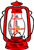 free vector Red Hurricane Lamp clip art