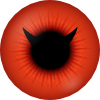 free vector Red Iris With Devil Pupil clip art