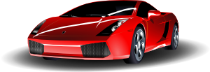 free vector Red Lamborghini clip art
