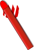 free vector Red Pastel Crayon clip art