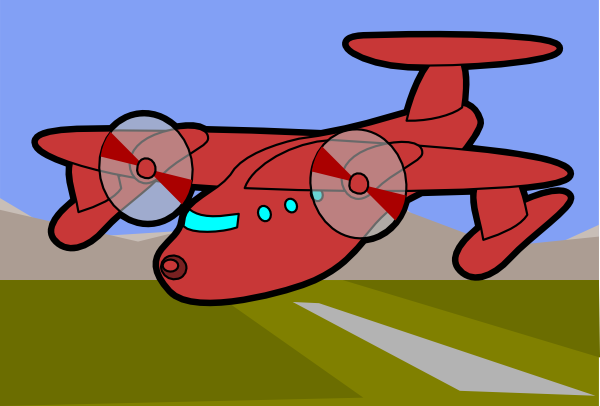 free vector Red Plane clip art