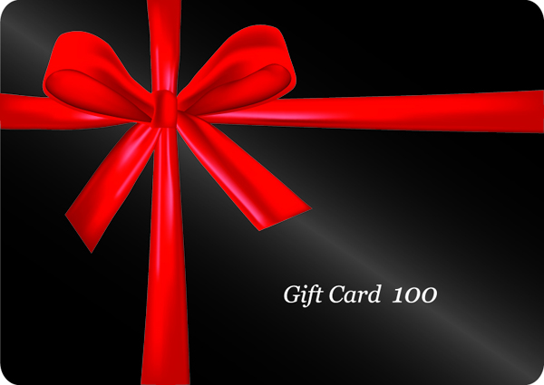 free vector Red ribbon wrapped around a black gift card vector