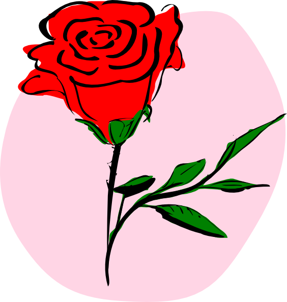 free vector Red Rose clip art