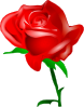 free vector Red Rose clip art