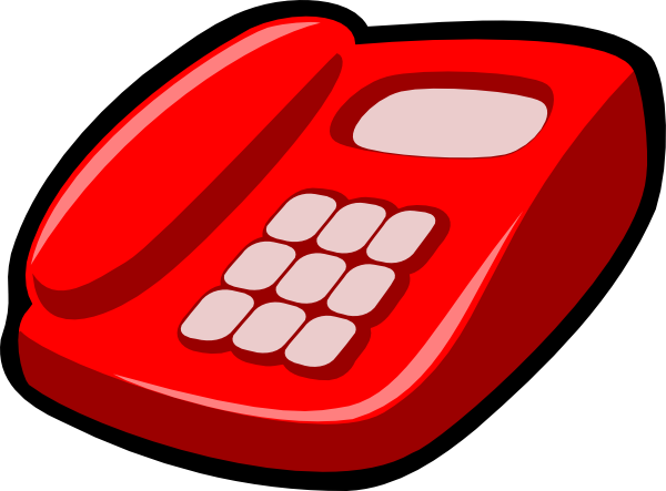 free vector Red Telephone clip art