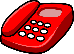 free vector Red Telephone clip art