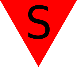 free vector Red Triangle Spanish clip art