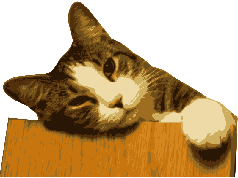 free vector Relaxed cat (bg removed)