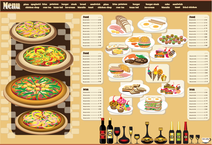 free vector Restaurant menu design 03 vector