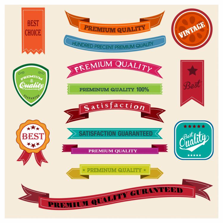 free vector Retro vintage badges and labels