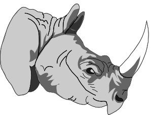 free vector Rhinoceros 3d clip art