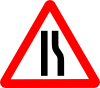 free vector Road Narrows Sign clip art