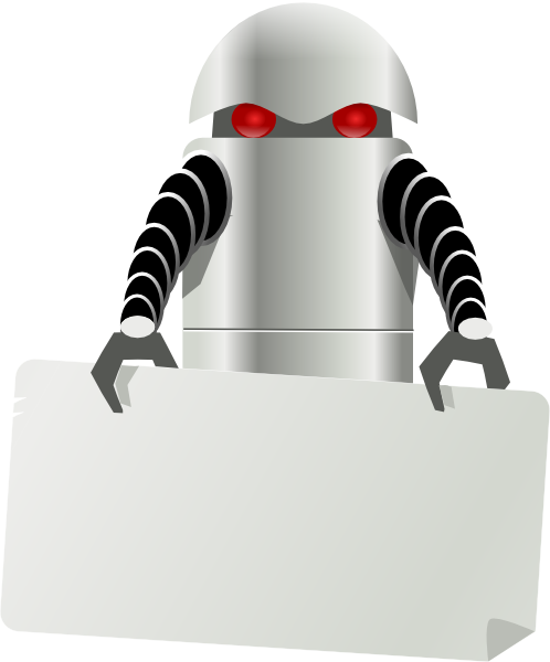 free vector Robot Carrying Things clip art