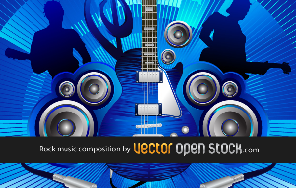 free vector Rock Music Composition