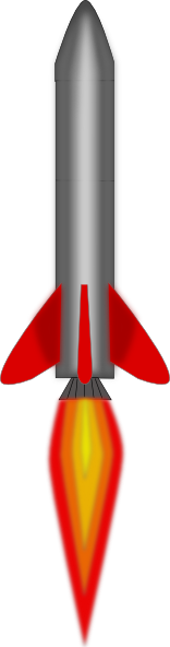free vector Rocket Flying Up clip art