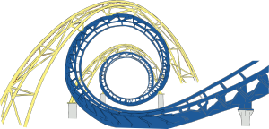 free vector Roller Coaster Tracks clip art