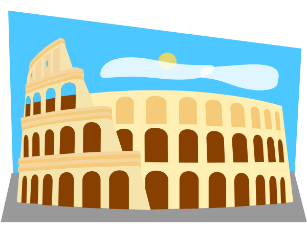 free vector Roman Colosseum clip art