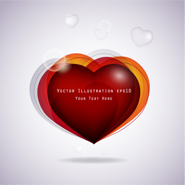 free vector Romantic love card vector