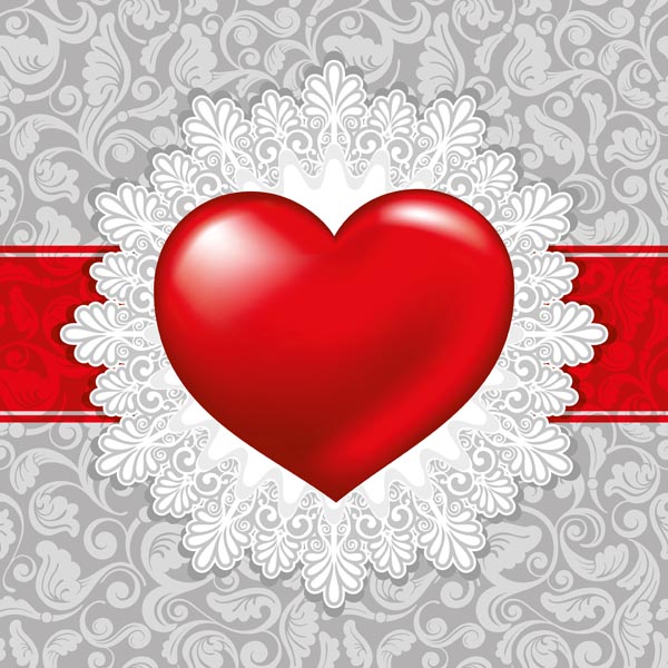 free vector Romantic valentine day heartshaped elements vector