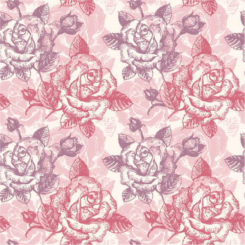 free vector Rose pattern background 03 vector