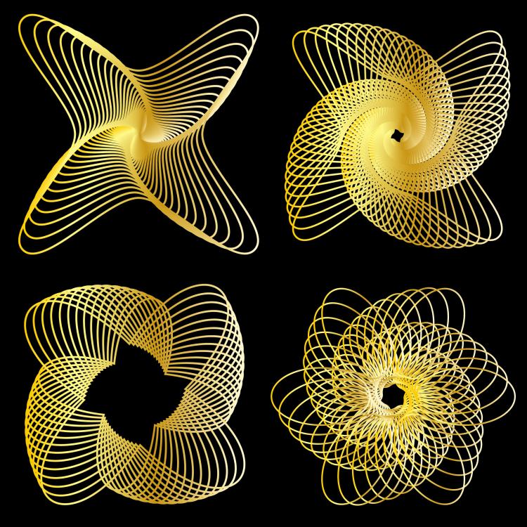 free vector Rotating spiral pattern 02 vector