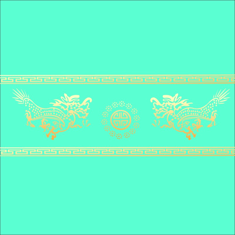 free vector Round dragon chinese classical pattern vector