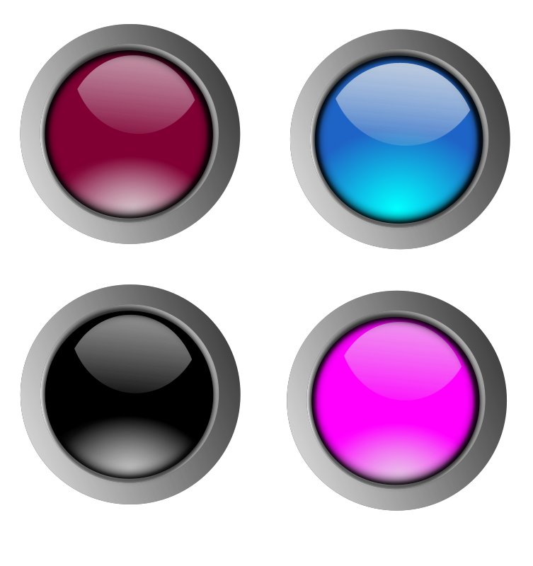 free vector Round glossy buttons