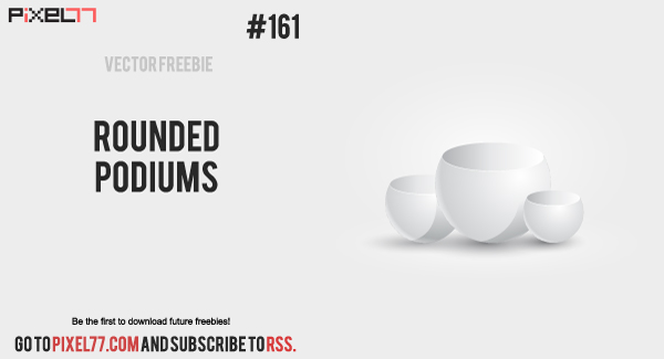 free vector Rounded Podiums