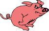 free vector Running Pig clip art