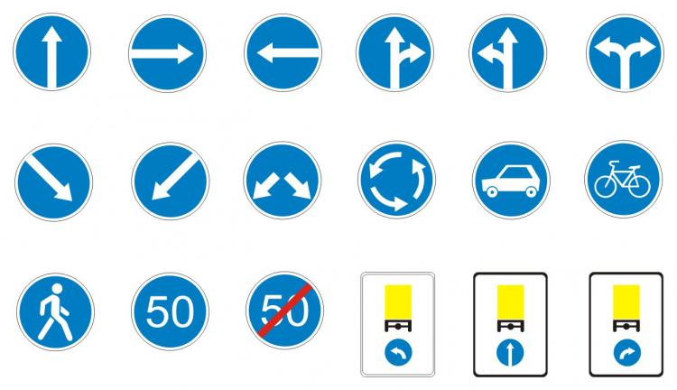 free vector Russian version of the road identification signs vector