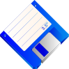 free vector Sabathius Floppy Disk Blue Labelled clip art