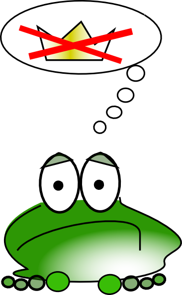 free vector Sad Frog  clip art