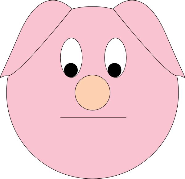 free vector Sad Piggy clip art